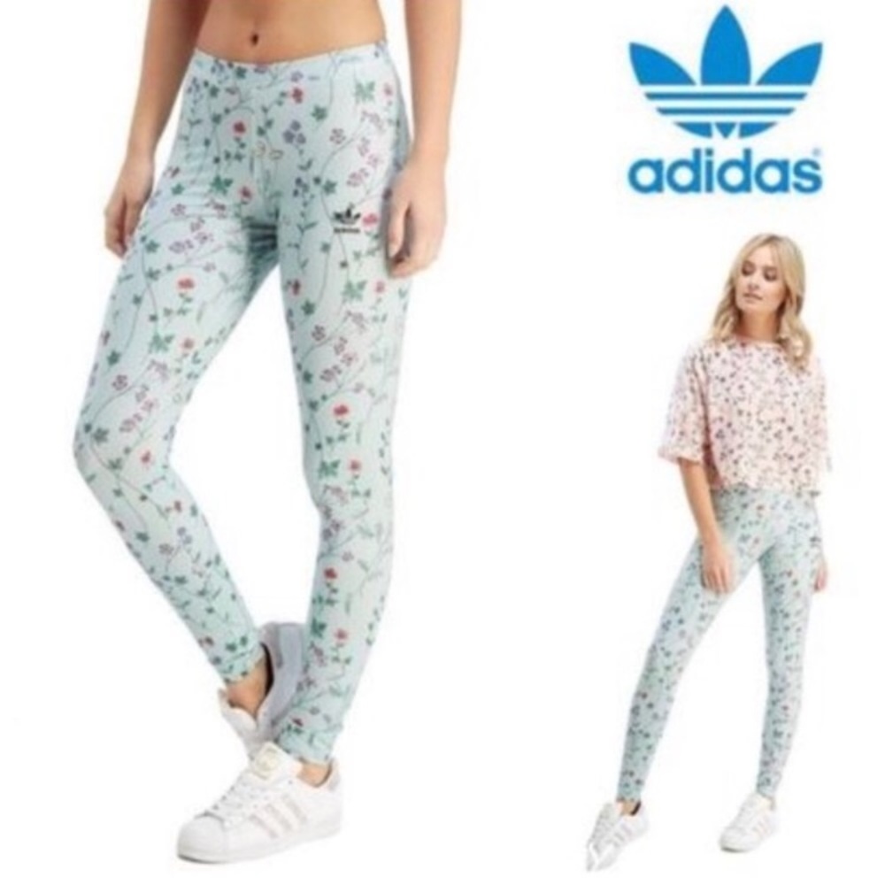 ADIDAS Women’s Original Love Set Floral Print Leggings Sz S